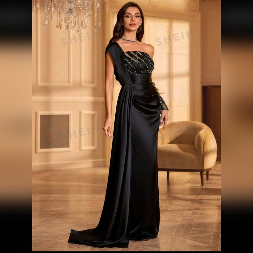 Women's Asymmetrical Evening Party Dress